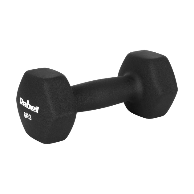 Гантелі HEX Rebel ACTIVE 2x6 кг з неопреновим покриттям - изображение 3