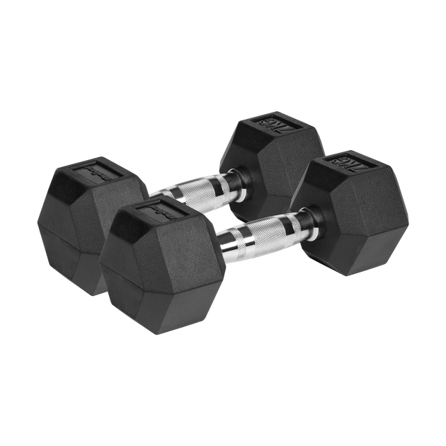 Гантелі Rebel HEX 2x7 кг з гумовим покриттям - зображення 2