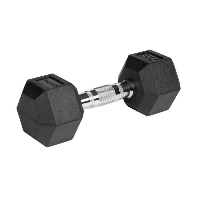 Гантелі Rebel HEX 2x7 кг з гумовим покриттям - зображення 3