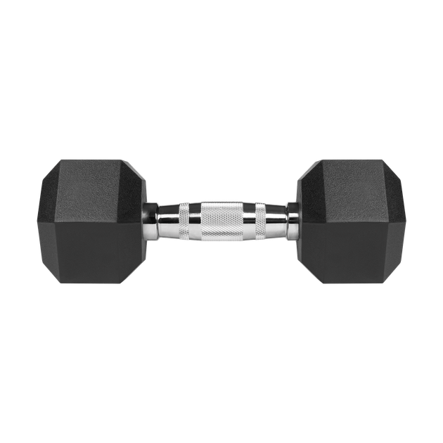 Гантелі Rebel HEX 2x7 кг з гумовим покриттям - зображення 4