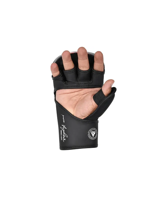 Боксерські рукавиці RDX GRAPPLING GLOVES SHOOTER IMMAF-1 розмір XL, чорно-червоні - зображення 4