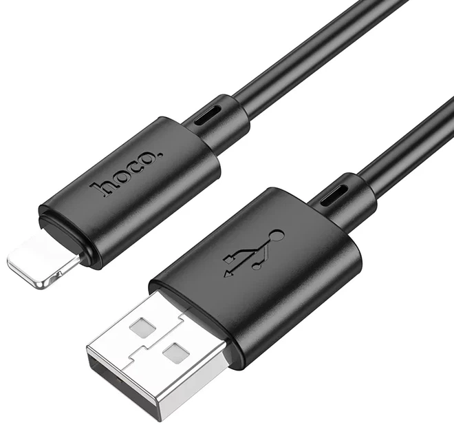 Кабель для зарядки и передачи данных Hoco Micro USB - USB А 2 м 2.4A Черный (X88) - изображение 4