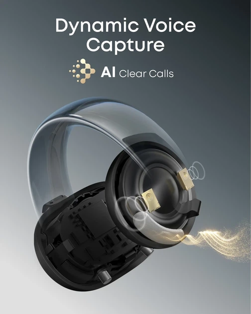 Бездротові навушники Anker Soundcore AeroClip, Black, Open-Ear Clip, AI Call, Bluetooth 5.4, 32H, IPX4 - зображення 9