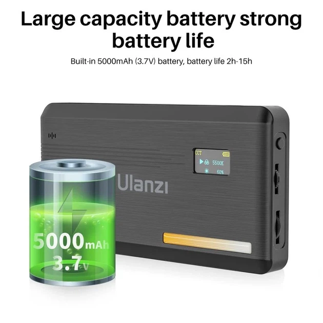 Видеосвет LED Ulanzi VL200 Bi-color 8W 2500-9000K Черное - изображение 10