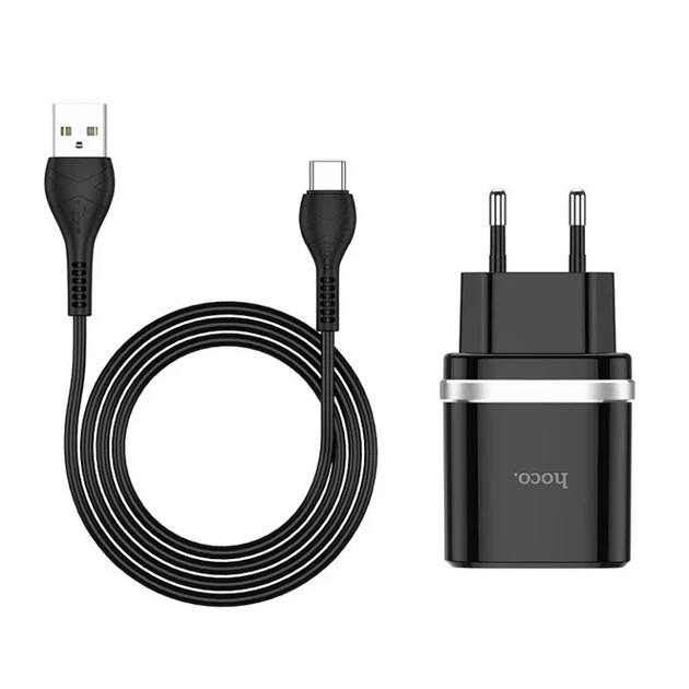 Мережевий зарядний пристрій HOCO C12Q Smart QC3.0 18W Type-C чорний - Фото 3 Мережевий зарядний пристрій HOCO C12Q Smart QC3.0 18W Type-C чорний - зображення 3