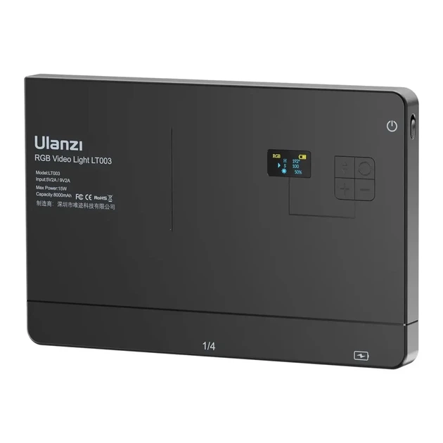 Видеосвет LED Ulanzi LT003 10" 15W 8000 mAh Чёрное - изображение 4
