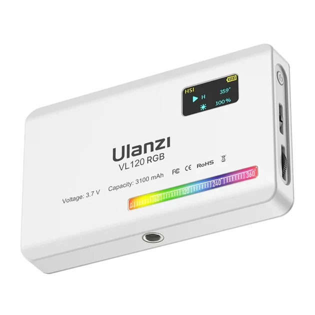 Видеосвет Ulanzi Vijim VL120RGB LED 10,6x6,6x10 см Белое 2500-9000K 120 светодиодов - Фото 2 Видеосвет Ulanzi Vijim VL120RGB LED 10,6x6,6x10 см Белое 2500-9000K 120 светодиодов - изображение 2
