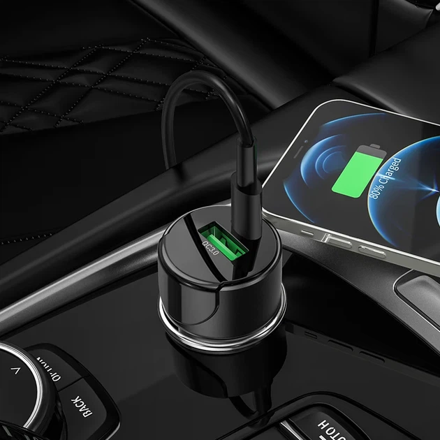 Автомобільний зарядний пристрій HOCO Z42 20W USB-A USB-C чорний - Фото 8 Автомобільний зарядний пристрій HOCO Z42 20W USB-A USB-C чорний - зображення 8