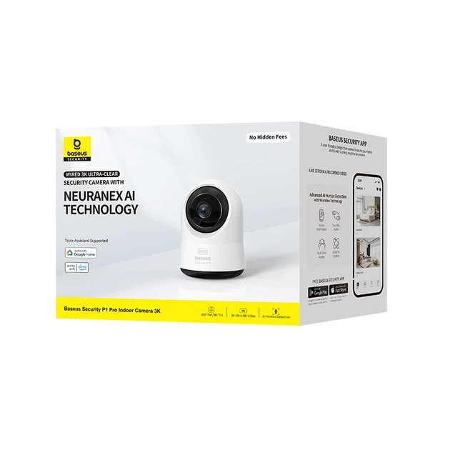 IP-камера Baseus Security P1 Pro 3K 360° Ночное видение Белый - изображение 2