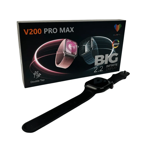 Смарт-годинник V200 Pro Max 44mm 220 мАг Алюміній Чорний - зображення 6