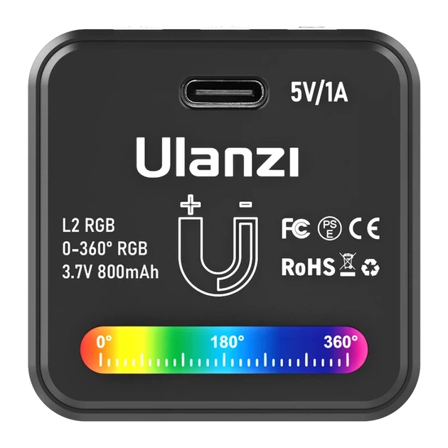 Видеосвет Ulanzi Vijim L2 RGB COB 4W LED Чёрный 70 г - изображение 11