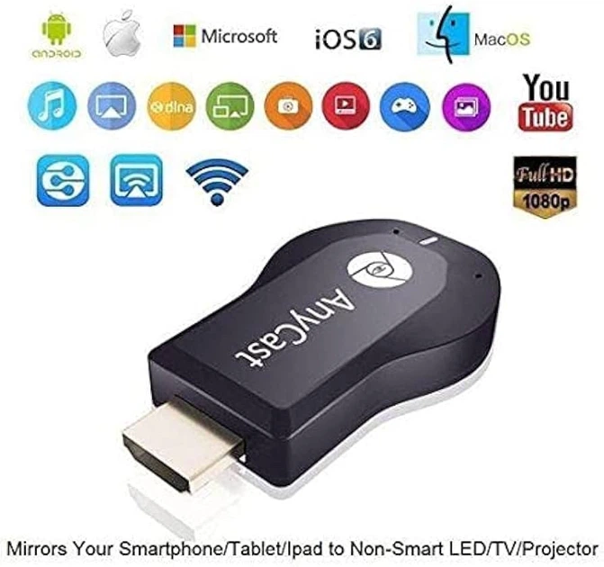 Беспроводной HDMI адаптер AnyCast M9 Plus (Wi-Fi дисплей донгл) - Фото 3 Беспроводной HDMI адаптер AnyCast M9 Plus (Wi-Fi дисплей донгл) - изображение 3