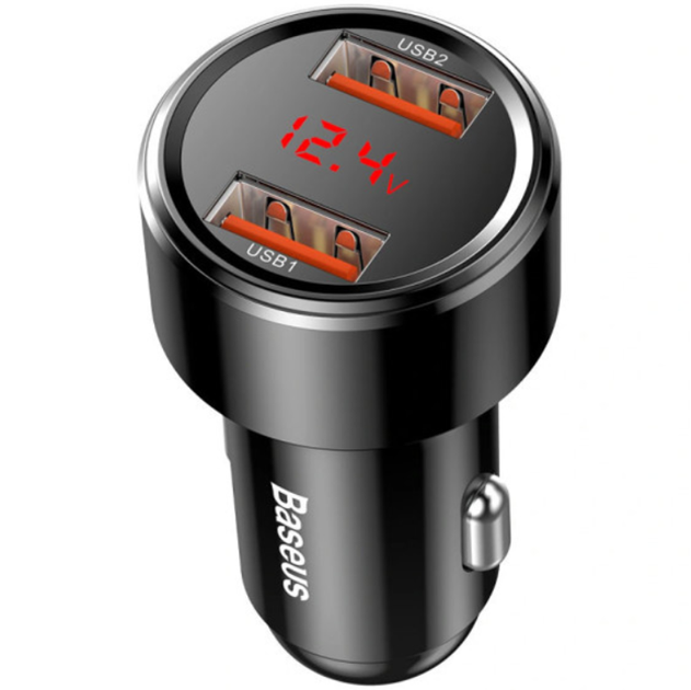 Автомобильное зарядное устройство Baseus Magic Series Dual QC 45W 2xUSB черный (9A9760CE1A11) - Фото 1 Автомобильное зарядное устройство Baseus Magic Series Dual QC 45W 2xUSB черный (9A9760CE1A11) - изображение 1