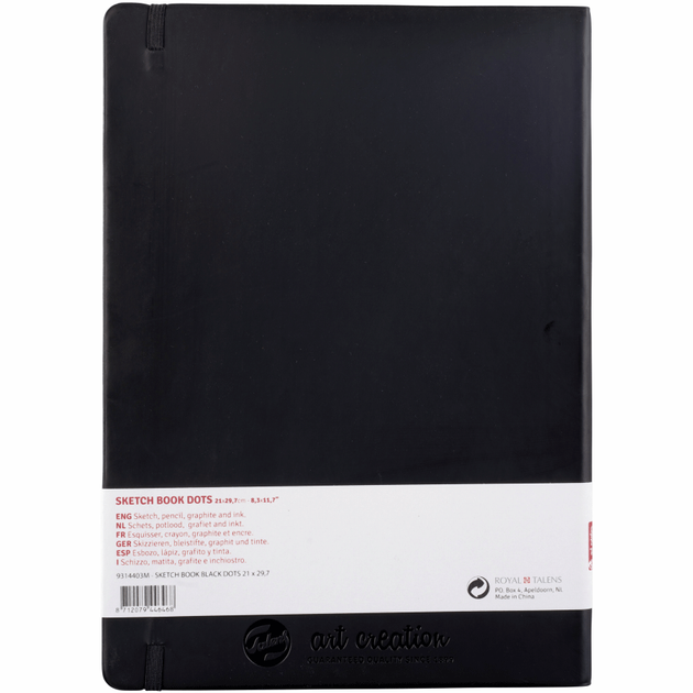 Блокнот для графіки та каліграфії у крапку Talens Art Creation DOTS 21х30см 80г/м2 80л чорний Royal Talens - изображение 2