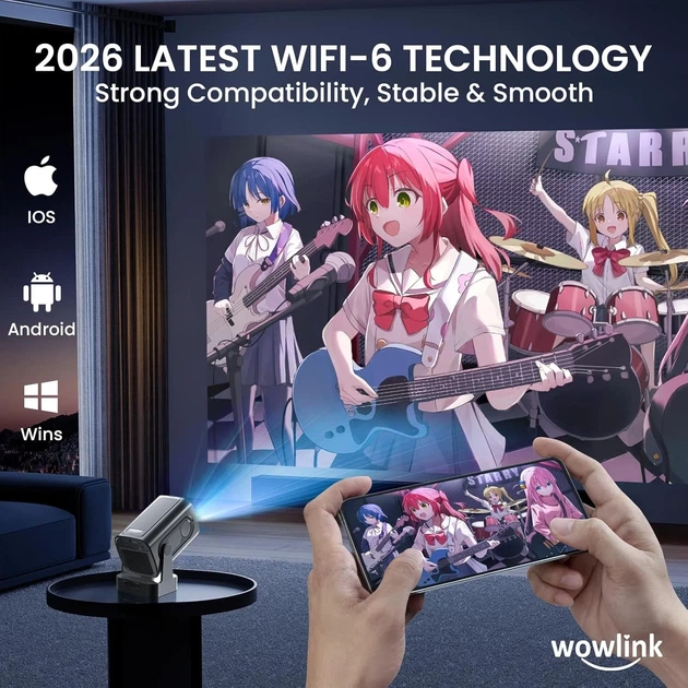 Проектор Wowlink W206 Full HD Wi-Fi Bluetooth Android (102212686) b3 - Фото 6 Проектор Wowlink W206 Full HD Wi-Fi Bluetooth Android (102212686) b3 - изображение 6