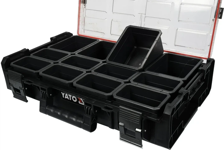 Органайзер YATO с 12 съемными ячейками 585 x 387 x 131 мм пластиковый YT-09180 - Фото 4 Органайзер YATO с 12 съемными ячейками 585 x 387 x 131 мм пластиковый YT-09180 - изображение 4
