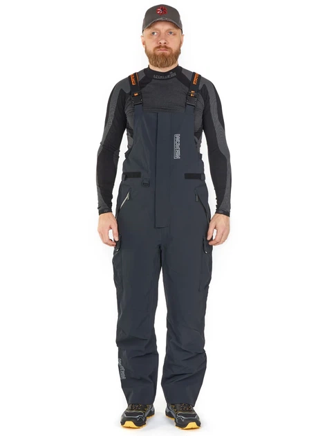 Штаны полукомбинезон Norfin REBEL PRO PANTS M серый Toray Dermizax водонепроницаемость 20000 мм - изображение 2