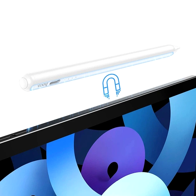 Стилус Hoco Smart Active Pad Bluetooth 130 мАч USB Type-C белый для iPad с распознаванием наклона и Palm Rejection - изображение 6