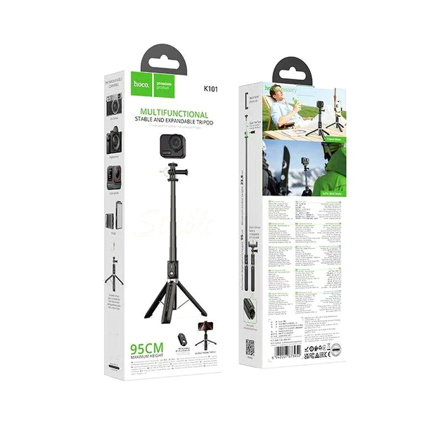 Трипод Hoco Multifunctional Tripod Black ABS алюминиевый сплав до 950 мм для мобильной съемки - изображение 2