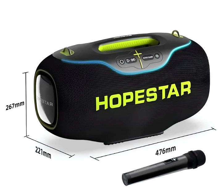 Портативная Bluetooth колонка 350Вт 30000мАч IPX6 USB черная Hopestar A80 - изображение 3