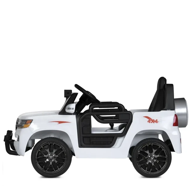 Детский электромобиль джип BAMBI Toyota Land Cruiser M 5101EBLR-1 белый, экокожа, EVA, MP3, Bluetooth, FM - Фото 2 Детский электромобиль джип BAMBI Toyota Land Cruiser M 5101EBLR-1 белый, экокожа, EVA, MP3, Bluetooth, FM - изображение 2