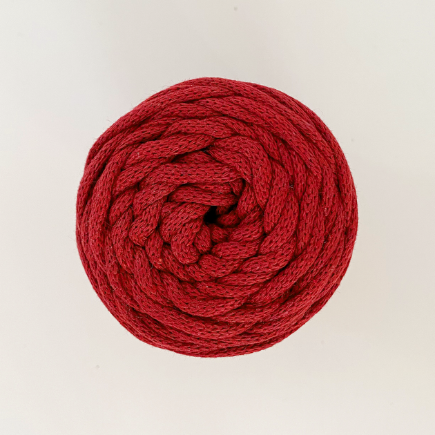 Шнур плетений YarnArt macrame cord червоний 3 мм для макраме (№773) - изображение 5