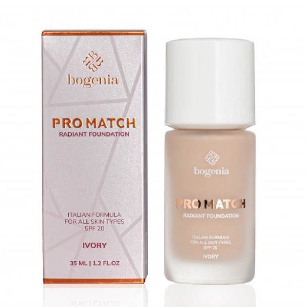 Тональна основа MATCH Foundation Bogenia BG609 №003 Бежевий, 35 мл - Фото 1 Тональна основа MATCH Foundation Bogenia BG609 №003 Бежевий, 35 мл - изображение 1