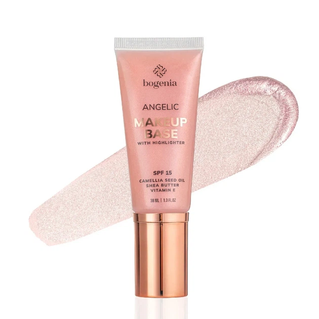 База под макияж с хайлайтером ANGELIC Bogenia BG612 No002 Розовая Фарфора, 38 мл - Фото 1 База под макияж с хайлайтером ANGELIC Bogenia BG612 No002 Розовая Фарфора, 38 мл - изображение 1