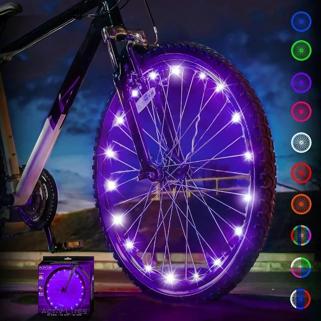 LED-підсвітка для коліс велосипеда RGB | Набір кольорових ліхтарів для видимості в темноті | Водостійкі велоліхтарі - зображення 8