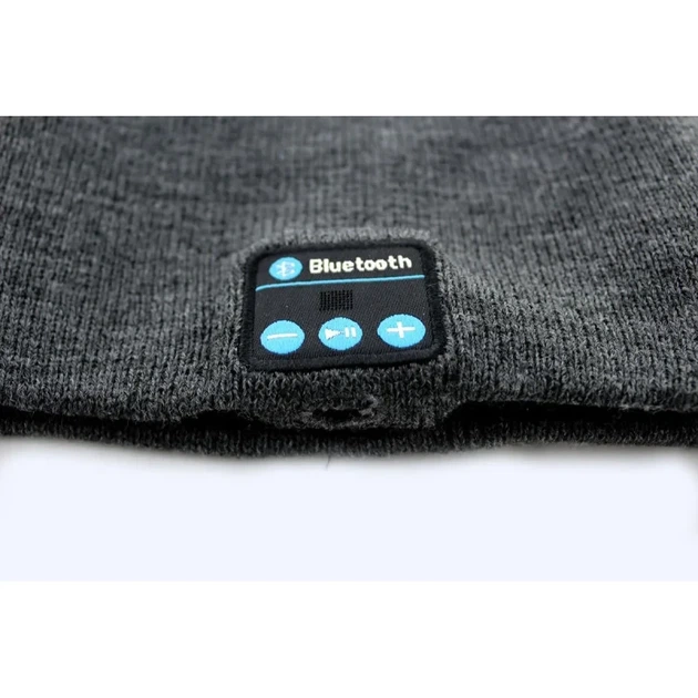 Шапка-колонка Bluetooth акумуляторна з вбудованою гарнітурою музика/дзвінки/гарнітура Чорний (MX-00005995) - зображення 2