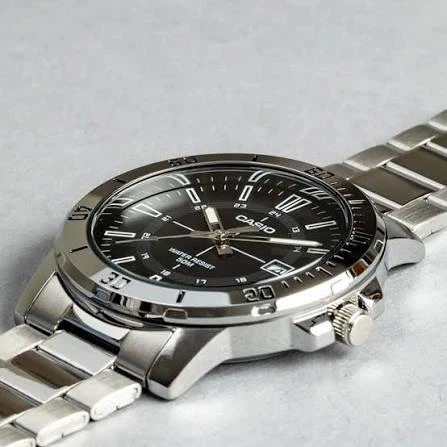 Чоловічий годинник Casio MTP-VD01D-1C чорний 50 м - Фото 4 Чоловічий годинник Casio MTP-VD01D-1C чорний 50 м - зображення 4