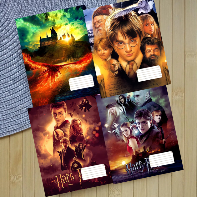 Набор тетрадей Гарри Поттер Harry Potter клетка 18 листов 4 шт (30963) - Фото 1 Набор тетрадей Гарри Поттер Harry Potter клетка 18 листов 4 шт (30963) - изображение 1