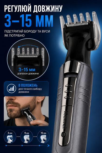 Компактный триммер Kemei KM-6511 для носа и ушей - изображение 8