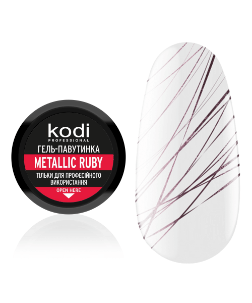 Гель-паутинка для ногтей Spider gel Kodi Professional Metallic Ruby, 4 мл - Фото 1 Гель-паутинка для ногтей Spider gel Kodi Professional Metallic Ruby, 4 мл - изображение 1
