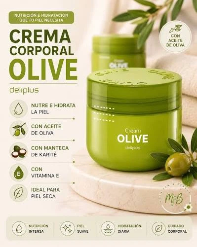 Зволожуючий крем з оливковою олією, Deliplus Crema corporal Olive, 300мл - зображення 2