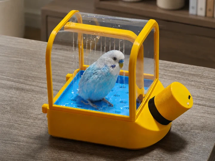 Купалка Фонтан Для Папуг Budgie Shower Spa Mini Bird Bath Fountain 15 См 3Д Друк - зображення 5