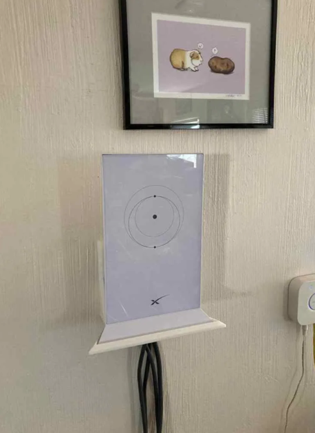 Настінний кронштейн для Starlink Gen 2 з місцем для Ethernet-адаптера тримач роутера аксесуари Starlink. Чорний - изображение 3