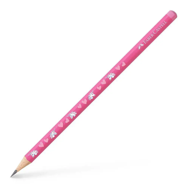Олівець графітовий Faber-Castell 111516 UNICORN PINK HB 2шт+гумка /111516/ - изображение 2