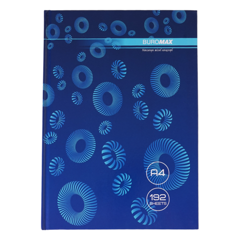 Книга канцелярська тверда обкладинка А4 192 аркуша # офсет BUROMAX Modest, синя (4) /BM.24419101-02і/ - Фото 1 Книга канцелярська тверда обкладинка А4 192 аркуша # офсет BUROMAX Modest, синя (4) /BM.24419101-02і/ - изображение 1