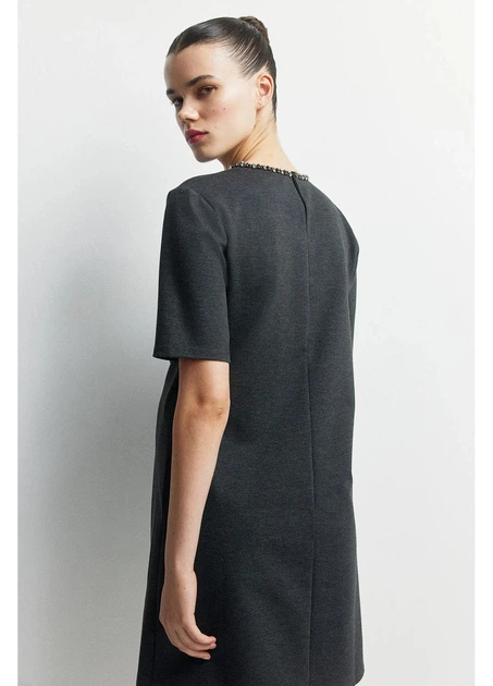 Платье для беременных короткое осеннее женское H&M 271253190 2XL Серое (2727000106263) - Фото 3 Платье для беременных короткое осеннее женское H&M 271253190 2XL Серое (2727000106263) - изображение 3