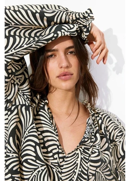 Блузка жіноча H&M 271281156 M Темно-сіра (2727000118112) - Фото 3 Блузка жіноча H&M 271281156 M Темно-сіра (2727000118112) - зображення 3