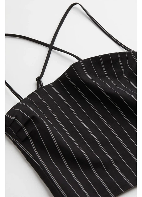 Топ женский H&M 271067128 L Черный/Белый (2727000137618) - Фото 3 Топ женский H&M 271067128 L Черный/Белый (2727000137618) - изображение 3