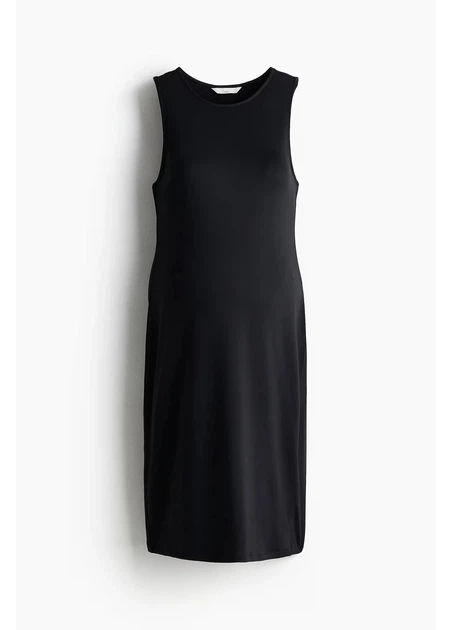 Платье для беременных миди летнее женское H&M 271220773 M Черное (2727000108151) - Фото 1 Платье для беременных миди летнее женское H&M 271220773 M Черное (2727000108151) - изображение 1
