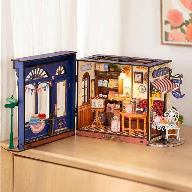 Конструктор 3D міні-будинок Robotime Rolife Leisure Time Tea Room DG171 - изображение 2