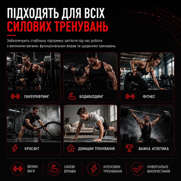 Кистевые бинты Kyncilor 015 для силовых тренировок, пауэрлифтинга и бодибилдинга, на запястье, красные - изображение 7
