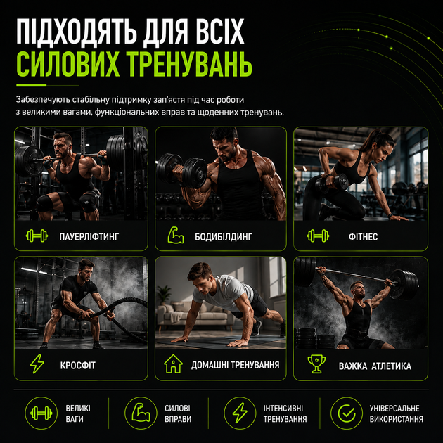 Кистевые бинты Kyncilor 015 для силовых тренировок, пауэрлифтинга и бодибилдинга, на запястье, зеление - изображение 7