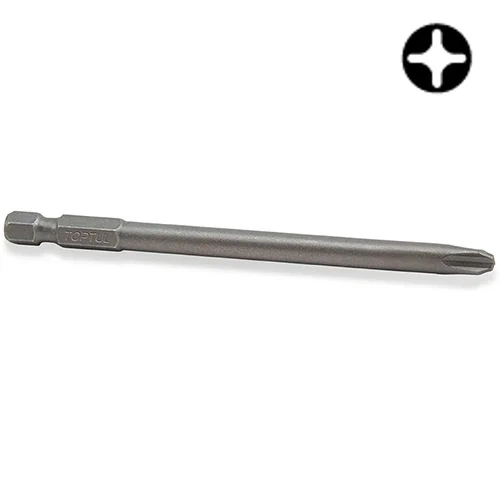 Біта для шуруповерта 1/4" TOPTUL FSIC0802 PH2 одностороння 150 мм метал - Фото 1 Біта для шуруповерта 1/4" TOPTUL FSIC0802 PH2 одностороння 150 мм метал - зображення 1