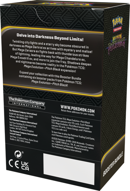 Набір карток Pokemon TCG: Mega Evolution - Pitch Black - Booster Bundle (196214142671) - зображення 3