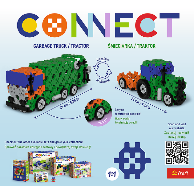 Конструктор Trefl Connect 2в1 190 деталей (5900511619751) - зображення 6