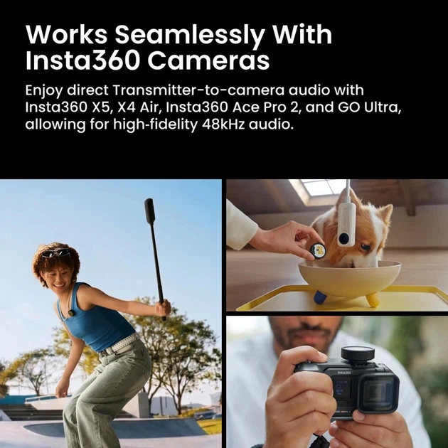 Мікрофонна радіосистема Insta360 Mic Pro (2TX+1RX) - изображение 11